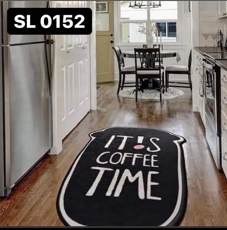 فرشینه آشپزخانه کد SL 0152 طرح اسپرت سیاه و سفید