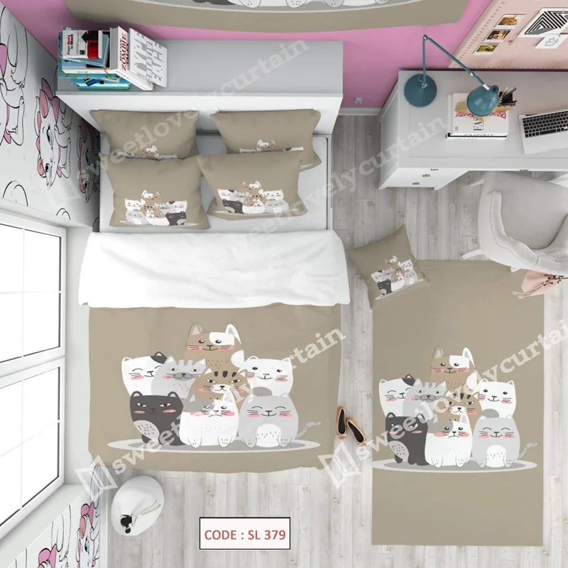 ست اتاق خواب SL 379 طرح گربه