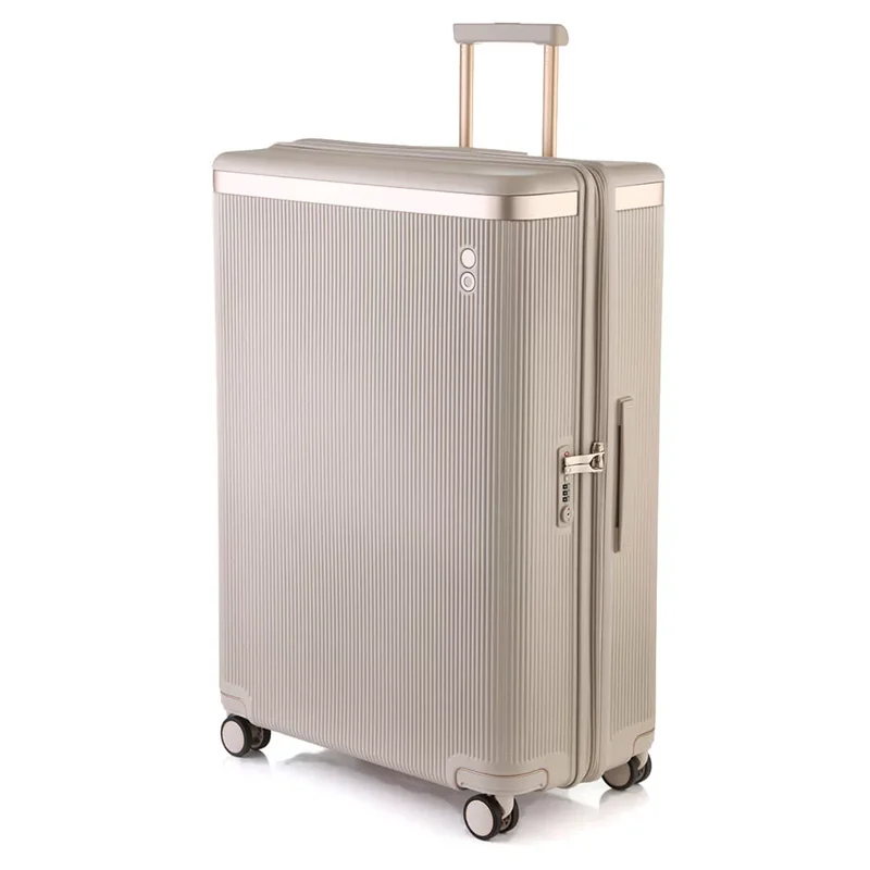 چمدان اکولاک ژاپن مدل داینستی رنگ کرم خاکی - سایز بزرگ