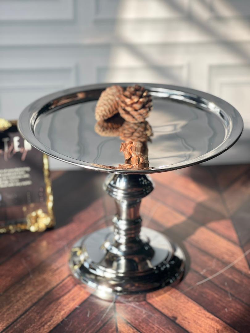 شیرینی خوری پایه بلند استیل