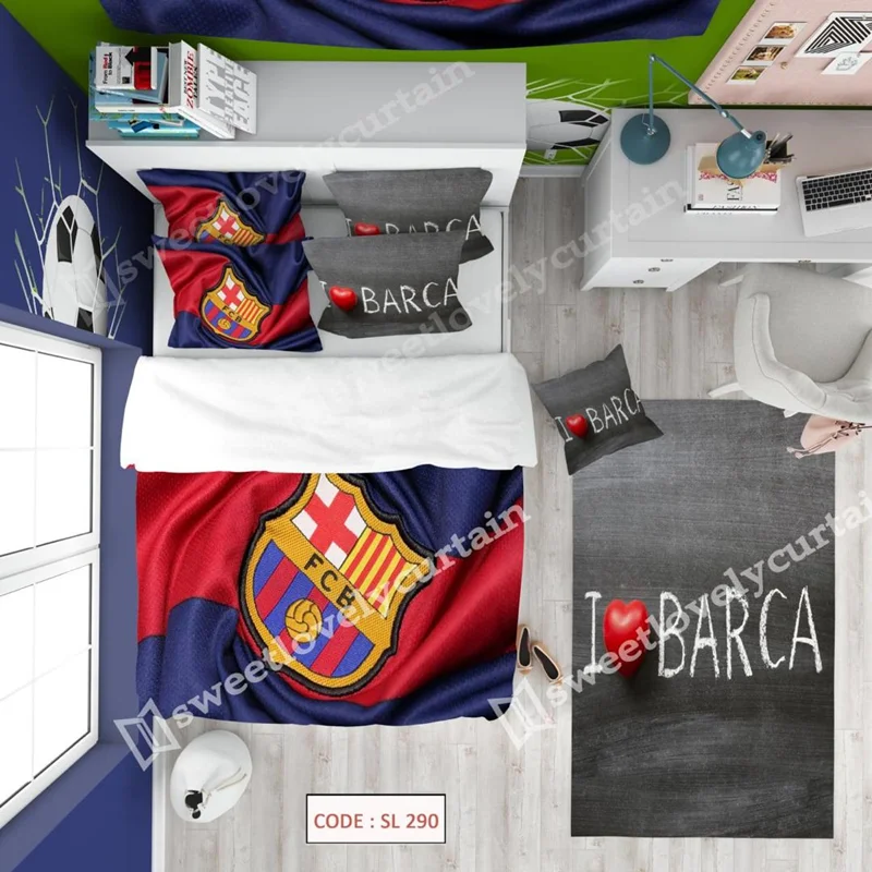 ست اتاق خواب ۲۹۰ SL طرح پسرانه ورزشی بارسلونا