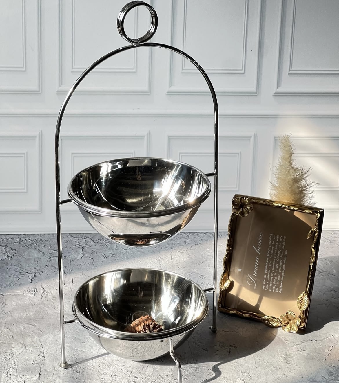 آجیل خوری دو طبقه استیل