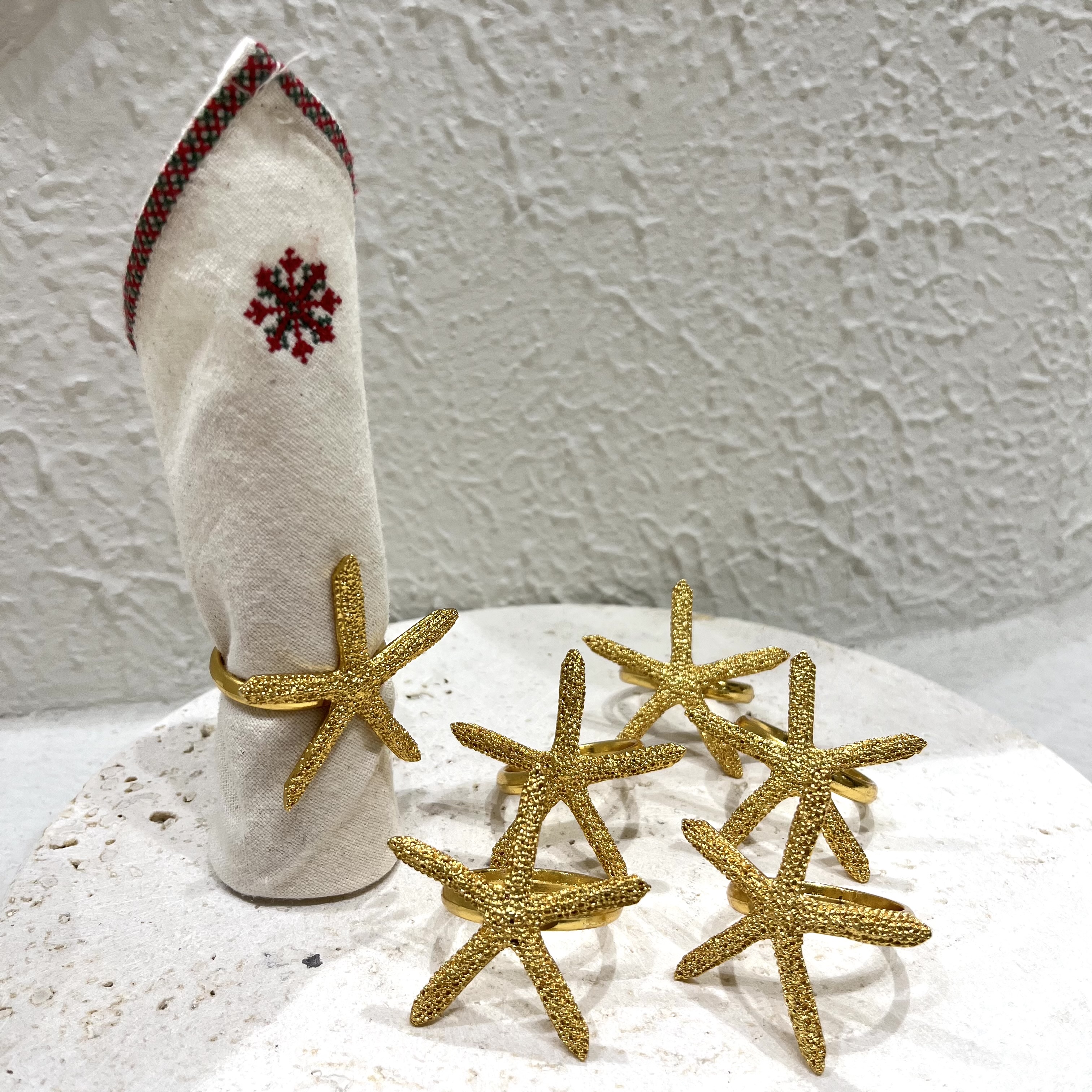 حلقه دستمال سفره طرح ستاره دریایی