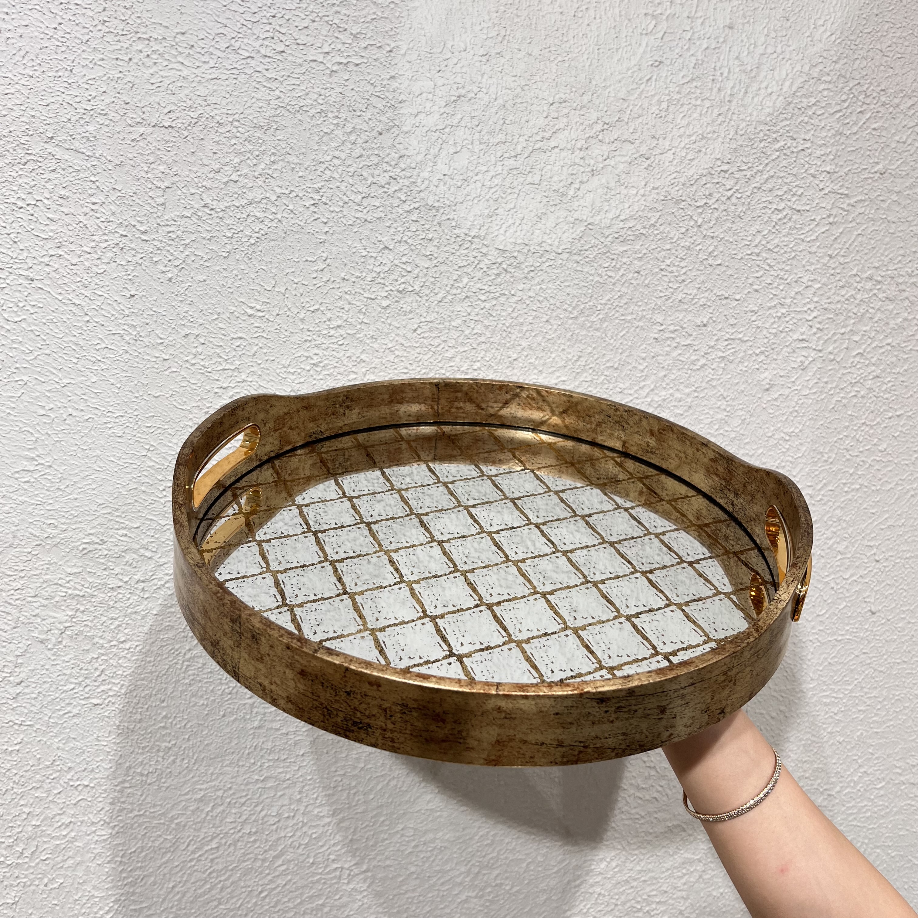 سینی آینه ای طرح مربعی